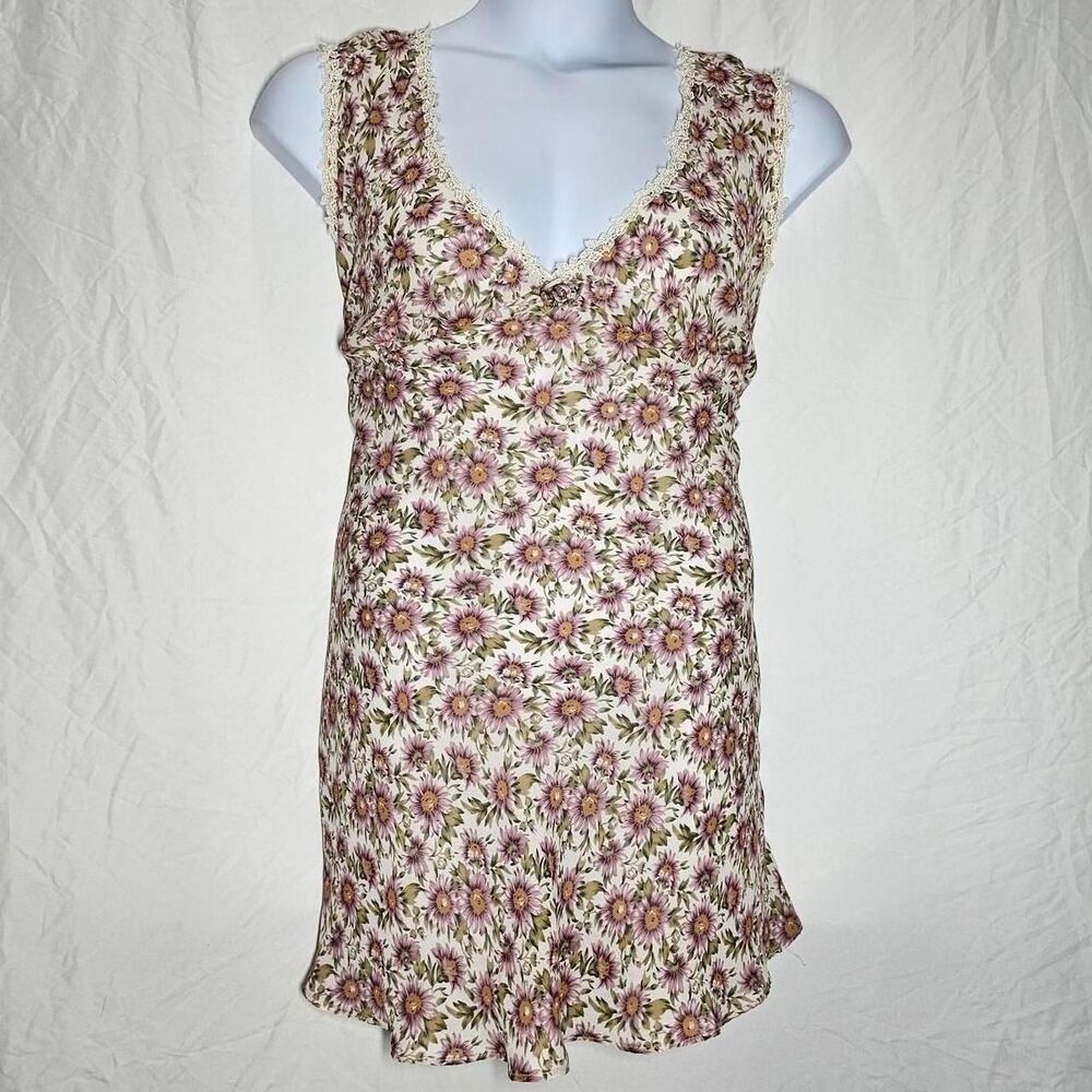 vintage y2k 2000s floral chiffon plus size mini dress